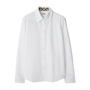 Burberry London England Women Check Detailed Cotton Poplin Shirt